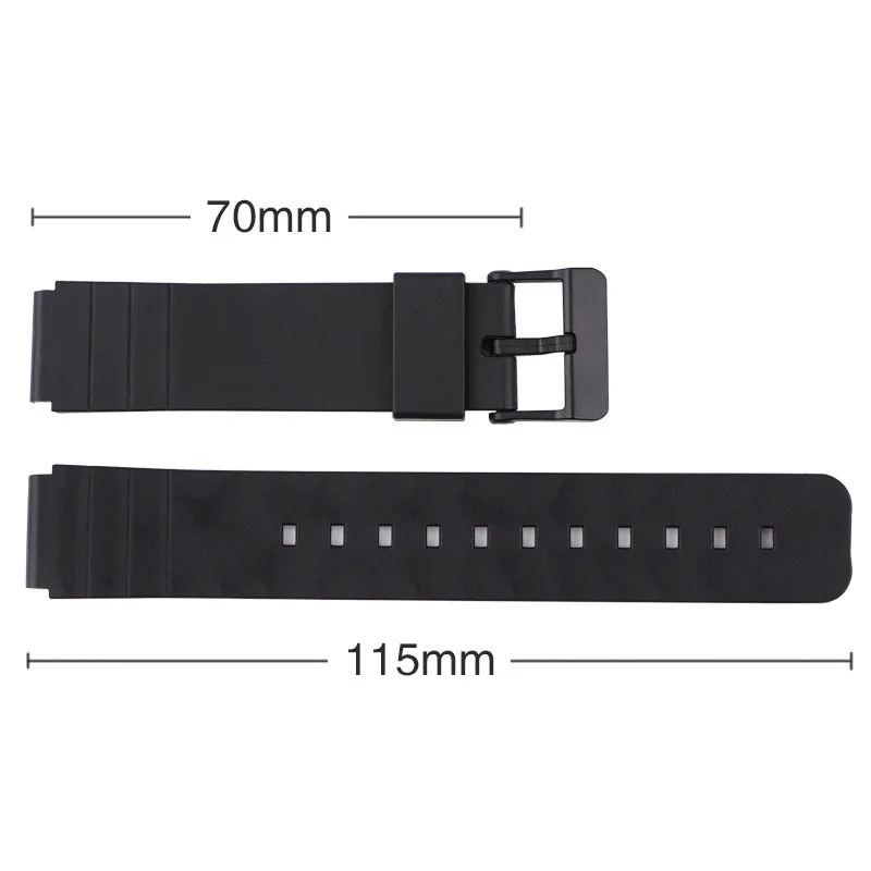 16mm Waterproof Resin Rubber Watch Band Replacement Strap
