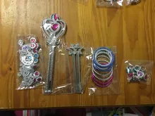 Conjunto de decoración de joyería de princesa, collar, pendientes, anillos, varita de juego de simulación para niñas, vestido, regalo de cumpleaños, juguete, 66 Uds.