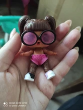 5 unid/set lol ropa de la muñeca zapatos botella gafas L O L ¡Sorpresa! Muñeca grande de 8cm para niñas, juguete para regalo