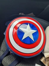 Mochila de protección del Capitán América, Mini mochila escolar de dibujos animados, bolso de viaje redondo, paquete deportivo impermeable de moda