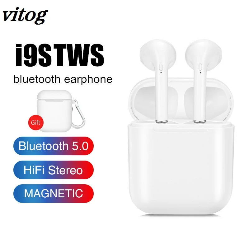 

VITOG i9S TWS Ture Wireless Earphone Mini Bluetooth 5.0 Headphone Stereo Sports Earbud Headset With Mic for IPhone Android