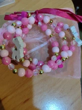 Pulsera de madera con perlas de imitación Multicolor de 12 estilos para niños, pulsera de moda para niñas, proveedor de decoración de joyería