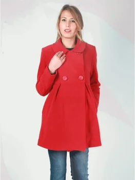 

Maternity Clothing Four Button Stamp Coat