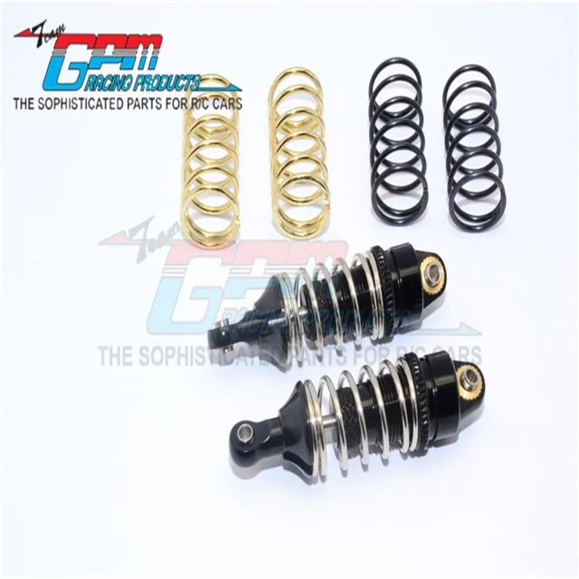 GPM Aluminum Adjustable Shock Dampers For Traxxas 1/16 Mini RC Cars | Set Of 2 With Springs