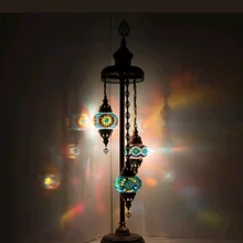 Уникальная Турецкая напольная лампа с 3 шариками, мозаичная Турецкая лампа, мозаичная люстра, Турецкая напольная лампа