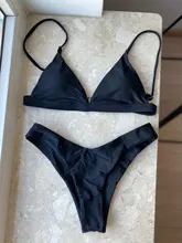 OMKAGI-traje de baño para mujer, bañador Sexy de realce, conjunto de microbikini, ropa de playa, Bikini brasileño 2021