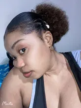 Cola de Caballo rizada Afro Puff, 100%, coleta de pelo humano brasileño con cordón con Clps para mujeres, negro Natural #2 #4, marrón