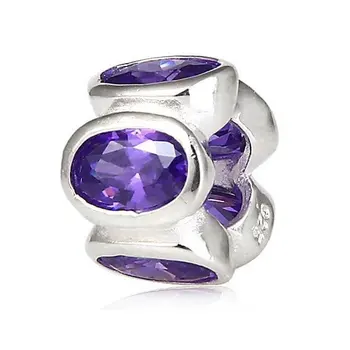 

Angemiel Purple Crystal Strass Roll Charm