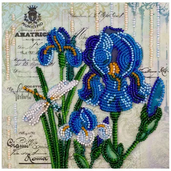 

Am-181 set for embroidery with beads 'ультрамарин' 15*15 cm