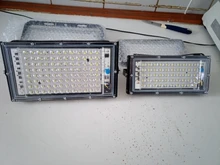 100W LED Floodlight Street-Lamp IP65 Waterproof AC220V 50W Warm Cold RGB 240V