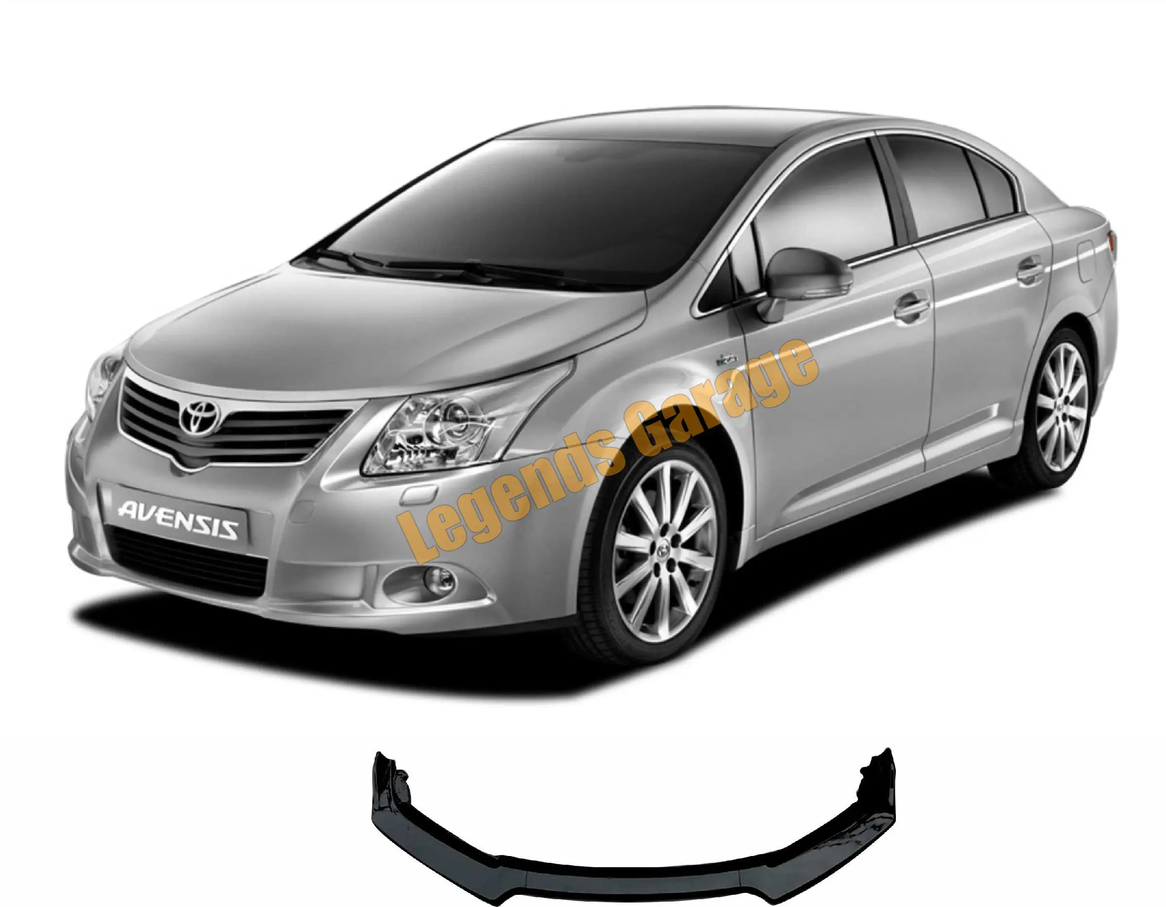 

For TOYOTA AVENSIS Front Bumper Attachment Lip 2002-2020--- Chrome Accessories Spoiler Body Kit Side Skirts Extension Flaps Wing