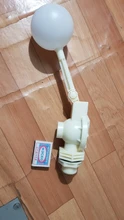 Válvula de bola flotante de llenado automático, interruptor de Control de agua para torre de agua, tanque de agua, ajustable, plástico blanco