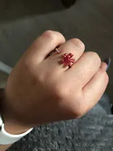 Anillo de flor de cristal exquisito, joyería de moda con carácter, anillo de apertura hembra versátil de amor dulce