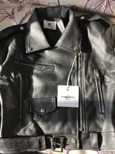 Jacket Short Winter Coat Faux-Leather Mozuleva Black Women Retro PU Turn-Down-Neck Loose