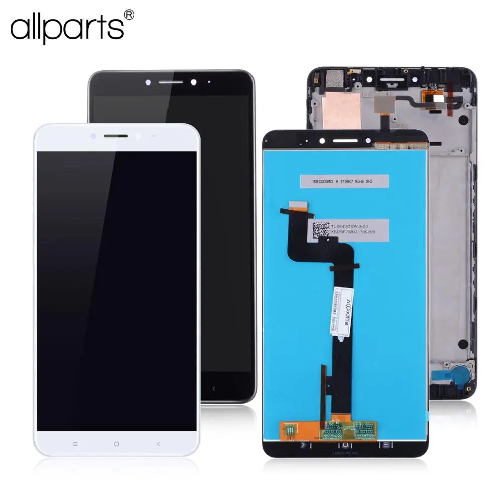 Pаспродажа Дисплей для XIAOMI Mi Max 2 font b LCD b font в сборе с тачскрином на рамке Оригинал Черный и белый золото