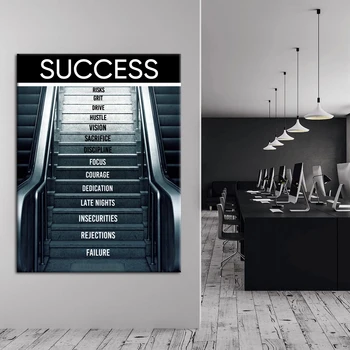 

1 Piece printed Painting Successful Stair Framed Canvas Wall Art