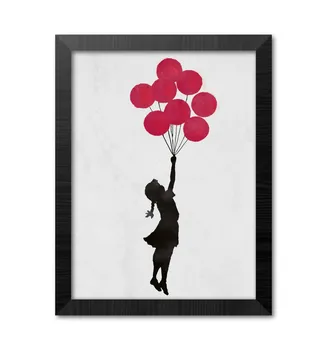

Framed PRINT 30X40 CM BRANDALISED GIRL FLOATING ORIGINAL
