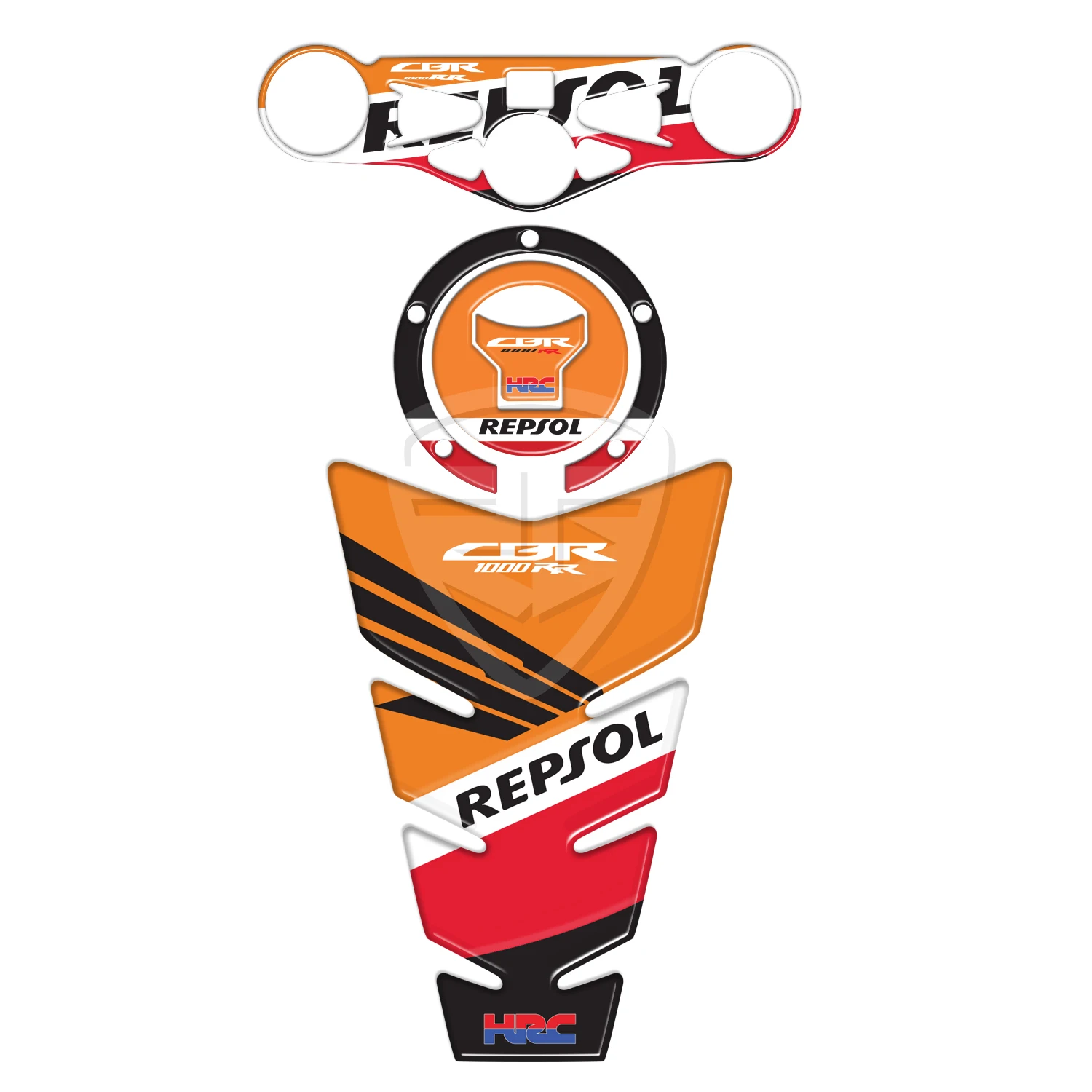 Мотоциклетная 3D наклейка на бак Honda Repsol 1000rr 2014-2019 Защитная Наклейка для 1000RR 2014 - 2019