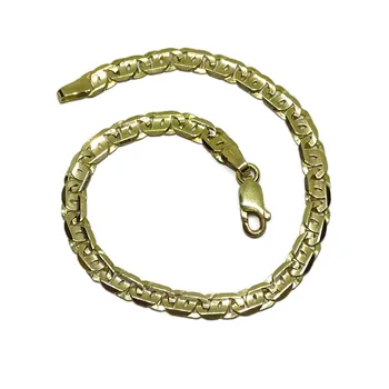 

Chain bracelet for Man solid gold 18k in yellow, 8.30gr's weight and 5mm wide. 20.00cm long. Close swivel clips for