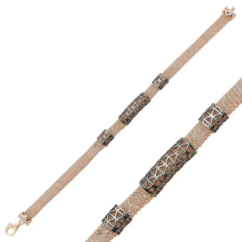 

Armagano 100% 925 Sterling Silver Cubic Zirconia Fishnet Lady Bracelet High Quality and Original Women Wrist Straps