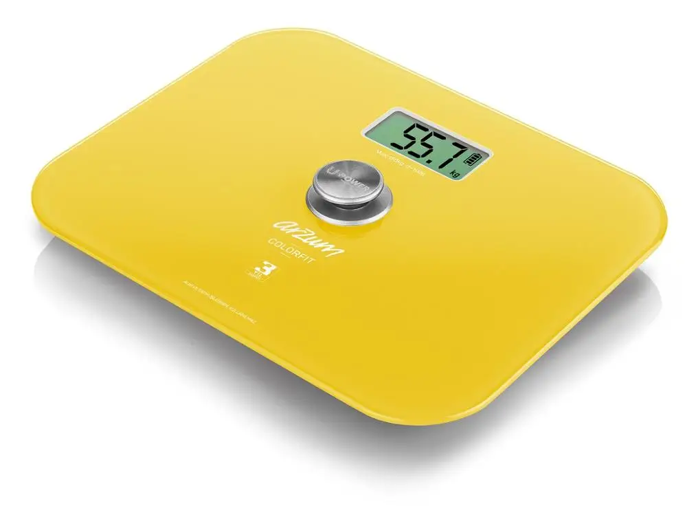 ARZUM AR5034 COLORFIT Экологичные стеклянные весы для ванной, безбатарейная технология - Цвет: AR5034-Y