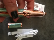 Pluma del condensador de ajuste para cejas para mujer, depiladora Facial de maquillaje, Afeitadora eléctrica portátil indolora, depilación corporal