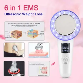 

Face Lifting Device EMS Infrared Ultrasonic Body Slimming Massager Fat Burner Cavitation LED Photon Therapy Face Beauty Machine