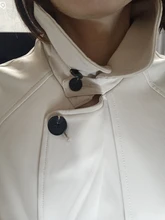 DEAT-gabardina elegante con cuello levantado y cinturón para mujer, abrigo a la moda, color Beige, liso, TU159, otoño, 2021