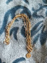 ZOVOLI-cadena de oro grueso de varias capas para mujer, Gargantilla Punk, collar con colgante redondo Irregular a la moda, joyería 2021