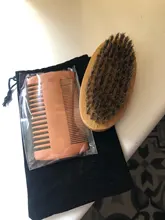 Juego de peines naturales para hombre, cepillo de afeitar ecológico, peine para Barba, conjunto de reparación de bigote, cerdas de pelo profesional