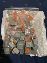 Miniconectores de cable rápido, Conector de cableado compacto Universal, bloque de terminales Push-in 2-8P LED 1/3/5/10 unids/lote 222 PCT-212-218