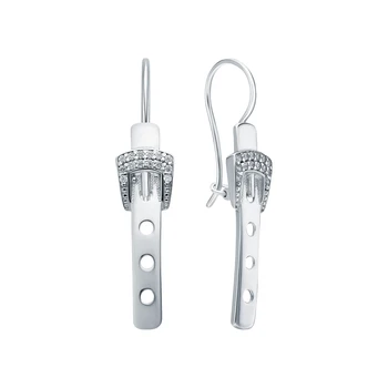 

Silver earrings with cubic zirconia sunlight sample 925