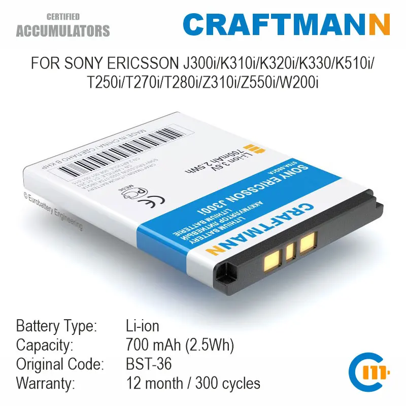 Batteria Ricaricabile Agli Ioni Di Litio Per Sony Ericsson Smartphone - Foto 6