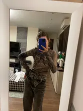 Vintage Top Blouse Turtleneck Long-Sleeve Bodycon Renaissance-Print CHEERART Spandex