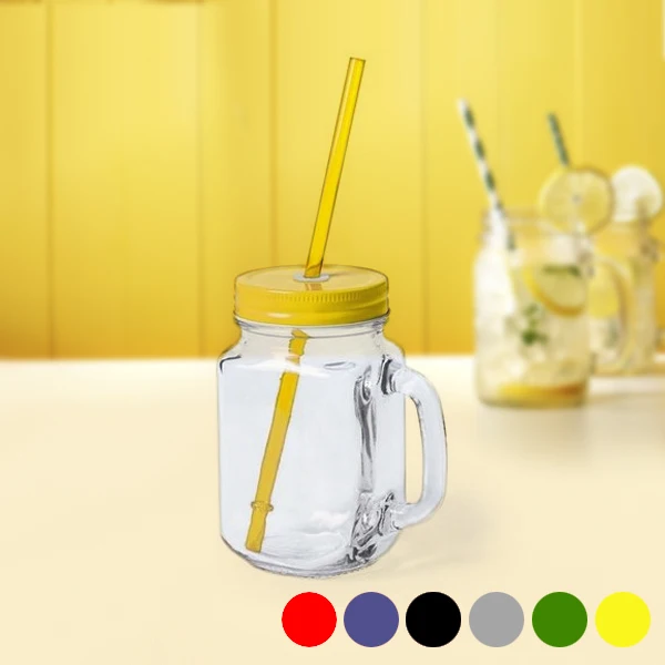 Jar with Lid and Straw(500 ml) 145494