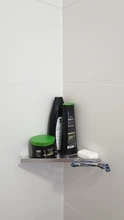Triangle Shelf Shelves-Corner Shower-Tray Wall-Shelving Bathroom Black Aluminum Hanging