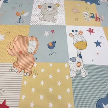 

Fabric animal multicolor 100% cotton Serge