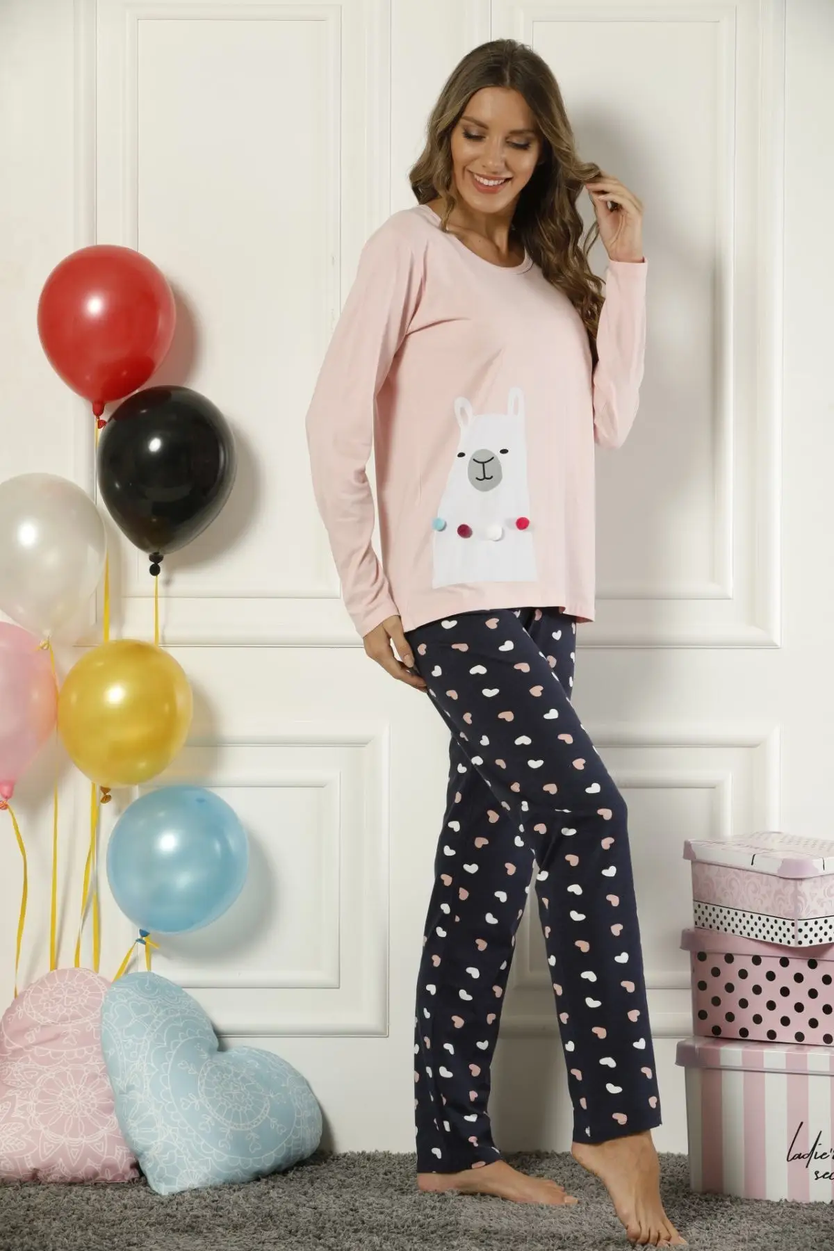 Black Pearl Women Cotton Lycra Pajamas Suit