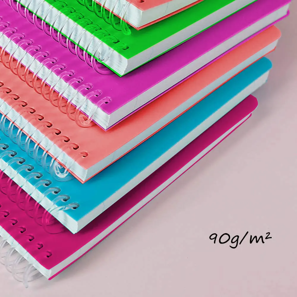 Quixote Paper World Pack 6 Notebook spirals, with grid, 4x4mm, plastic cap, 80 Leaves, 90g, A5 & A4 school Use Quixote Paper World Pack 6 Notebook spirals, with grid, 4x4mm, plastic cap, 80 Leaves, 90g, A5 & A4 school Use
