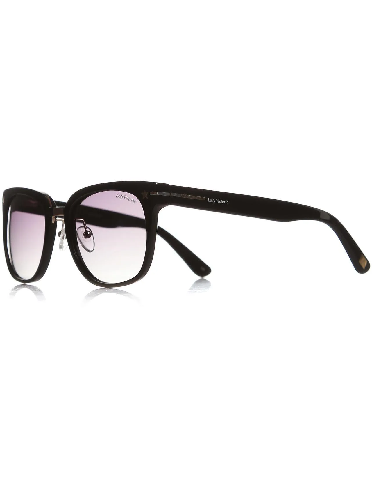 

Unisex sunglasses ldy 7013 01 bone black organic rectangle rectangular 53-20-140 lady victoria