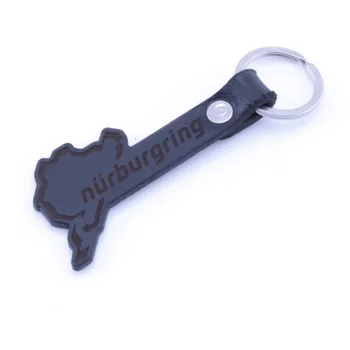 

Nurburgring keychain leather key ring key chain Schlüsselring porte-cles portachiavi laser cut Size: 70x35x3mm