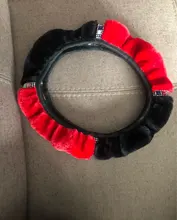 Interior-Accessories Steering-Wheel-Cover Rhinestone Car Plush Universal Soft 37-38cm-Diameter