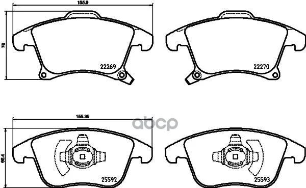 P24173_колодки Дисковые Передние! Ford Mondeo V 14 Brembo P24173 Brembo арт. P24173