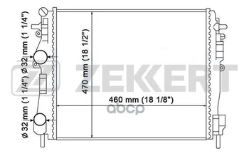 

Radiator OHL. DV. Nissan Kubistar (X76 X80) 03-renault Kangoo 01-zekkert art. mk-1299