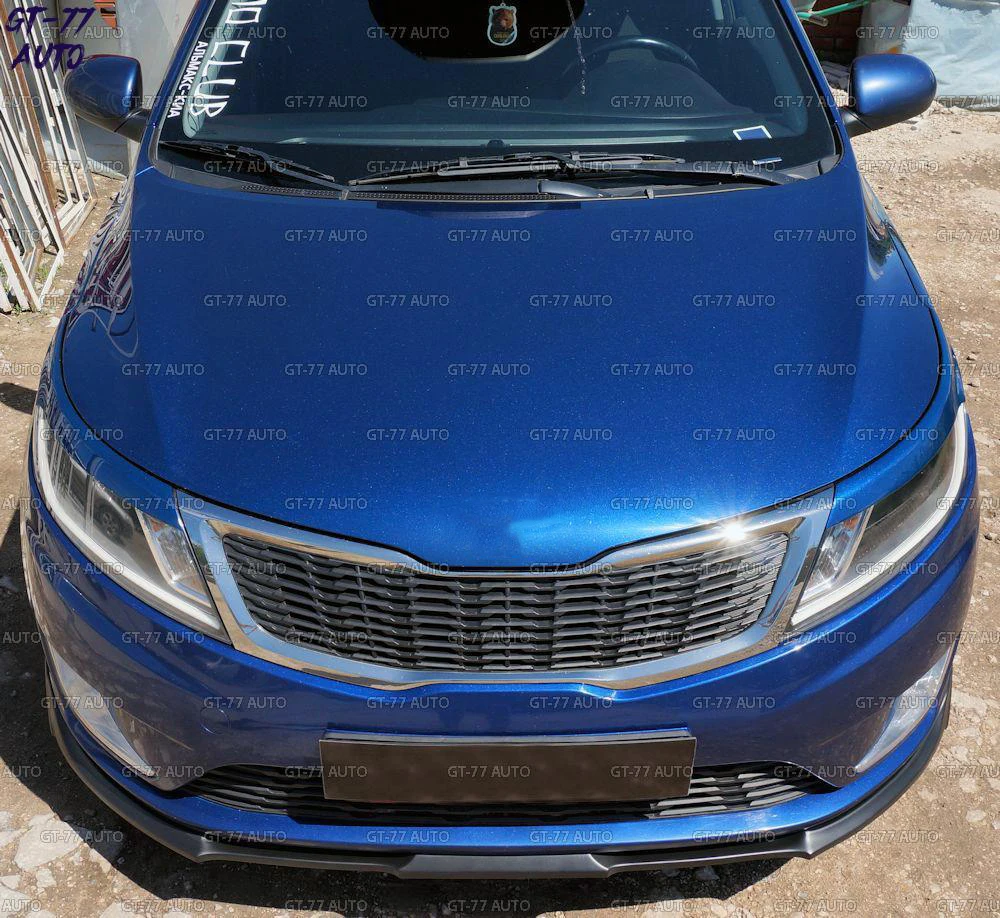 Сплиттер переднего бампера для Kia Rio III 2011- юбка декоративная спорт стиль внешний материал ABS пластик Стайлинг тюнинг