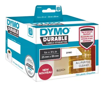 

Tear-resistant labels 25x89mm, 700 labels per roll