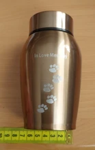 Urnas de acero inoxidable doradas y negras para mascotas, urnas para perros, gatos, pájaros, cremación, cenizas, urna de recuerdo