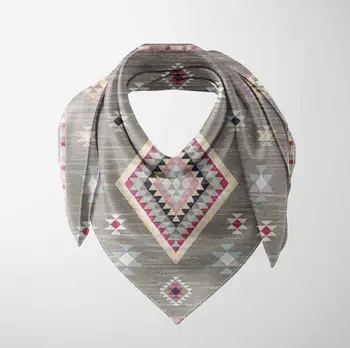 

Else Gray Pink Yellow Authentic Ottoman Retro 3d Printed Square Rayon Fabric Neck Head Floral Pattern Scarf Scarves Women Hijab
