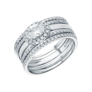 

Silver ring with cubic zirconia sunlight sample 925
