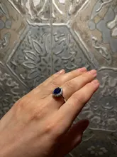 CZCITY-anillo de compromiso de Plata de Ley 925 con gema de rubí y zafiro, para mujeres